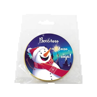 Шоколадная медаль "Снеговик"