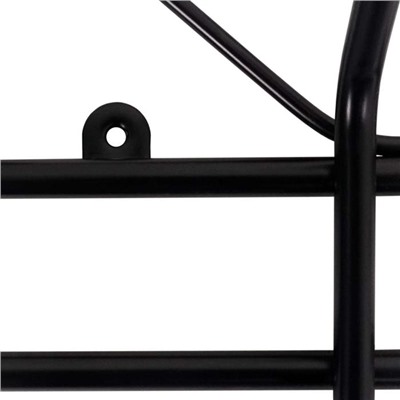 Вешалка настенная на 4 крючка «Ажур-4», 48×21×8 см, цвет чёрный