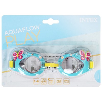 Очки для плавания, от 3 до 8 лет, обхват 48-52 см, цвет микс, 55610 INTEX