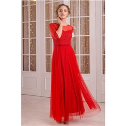 Платье женское MINAKU "Dolce", длинное, размер 46, цвет бордовый