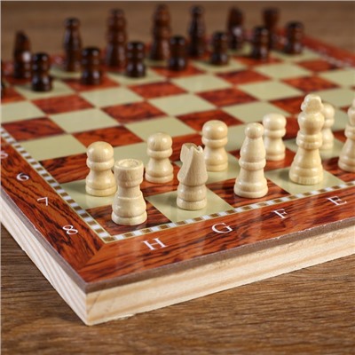 Настольная игра 3 в 1 "Монтел": нарды, шашки, шахматы, 24 х 24 см