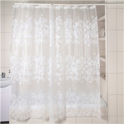 Штора для ванной комнаты Доляна «Ажур», 180×180 см, EVA, цвет белый