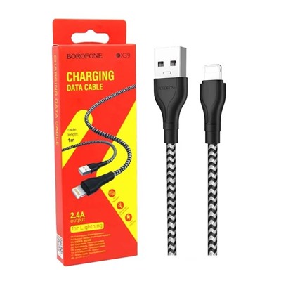 Кабель USB - Lightning BOROFONE BX39 (черный) 1м