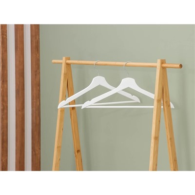Стойка для одежды с двумя полками Доляна «Бамбук», 90×43×152 см, цвет бежевый
