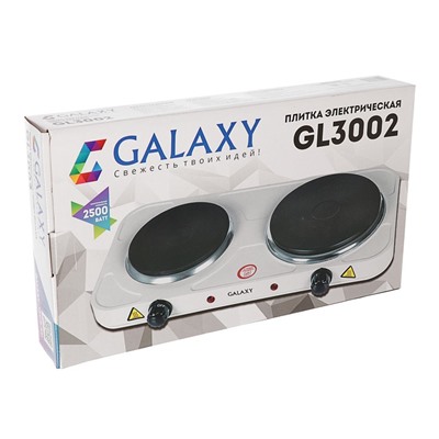 Плитка электрическая Galaxy GL 3002, 2500 Вт, 2 конфорки