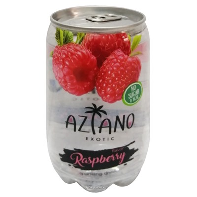 Газированный напиток со вкусом малины Sparkling Aziano (0 кал), 350 мл
