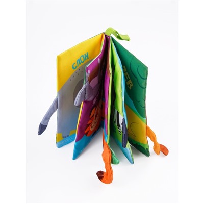 Книжка-игрушка шуршалка с хвостиками AmaroBaby Touch book «Джунгли»