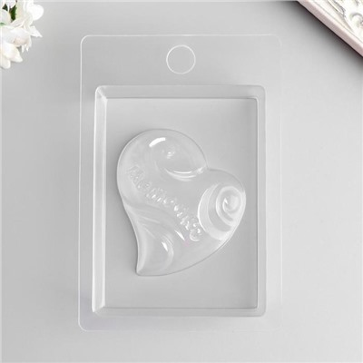 Пластиковая форма для мыла "Мамочке" 7,5х6х1,5 см