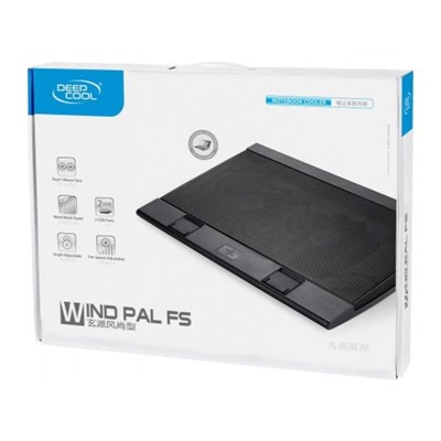Подставка для ноутбука Deepcool WIND PAL FS (WINDPALFS) 17" 26.5дБ 2xUSB 2x 140ммFAN черная   386935