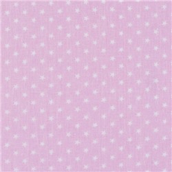 Ткань на отрез бязь плательная 150 см 7223/32 Мелкие звездочки 0.5 см о/м цвет розовый