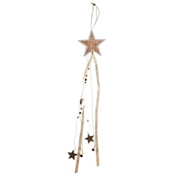 Новогодняя подвеска с подсветкой «Звезда» 12×67 см, золотой