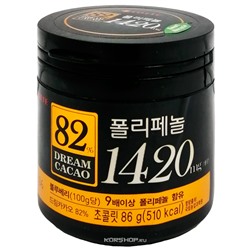 Горький шоколад в кубиках Дрим Какао/Dream Cacao 82% Lotte, Корея, 90 г