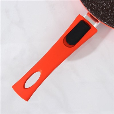 Сковорода кованая Magistro Terra, d=24 см, съёмная ручка, индукция, антипригарное покрытие, цвет оранжевый