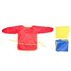 Фартук детский для творчества с рукавами и карманами, на завязках, размер M, цвета МИКС