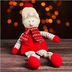 Кукла интерьерная "Зимний наряд" висячие ножки, виды МИКС