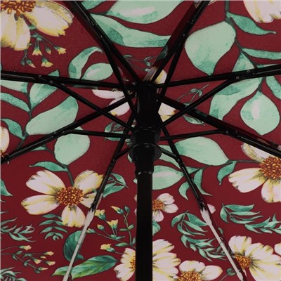 Зонт автоматический «Bella», ветроустойчивый, 3 сложения, 8 спиц, R = 48 см, цвет МИКС