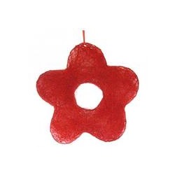 Декор из сизаля "Цветок" красный 25см SH
