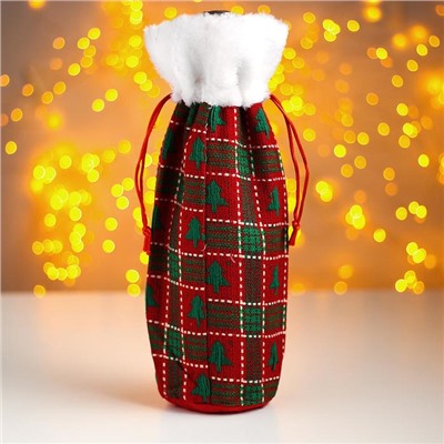 Чехол на бутылку «Дед Мороз с подарками»