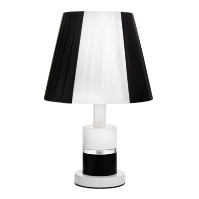 Настольная лампа Аурика E27 40Вт бело-черный 25х25х41 см