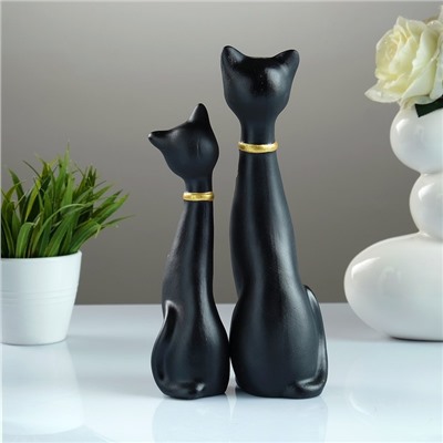 Фигура "Love Коты" большие со стразами набор 2шт чёрные 25 × 7 × 8 см 076