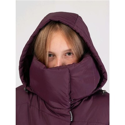 Пальто для девочек «Лиза», рост 146 см, цвет баклажановый