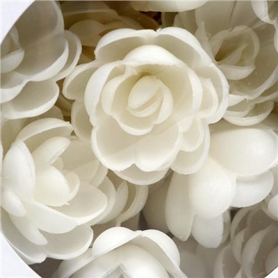 Вафельные розы большие, сложные, белые, 28 шт.