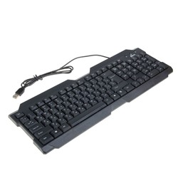 Клавиатура Ritmix RKB-121, проводная, мембранная, 107 клавиш, USB, черная