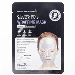MBeauty Восстанавливающая серебряная фольгированная маска для лица с витамином С,25мл