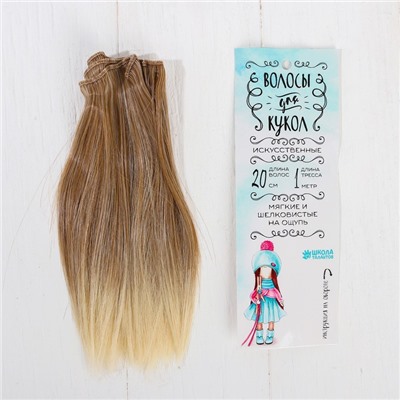 Волосы - тресс для кукол «Прямые» длина волос: 20 см, ширина: 100 см, №LSA051