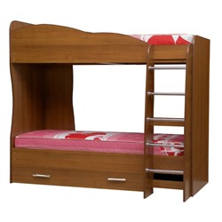 Кровать детская двухъярусная «Юниор-2», 2042 × 1160 × 1800 мм, цвет орех гварнери