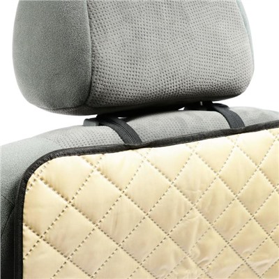 Защитная накидка на переднее сиденье, размер 40×60, оксфорд, стеганная, бежевая