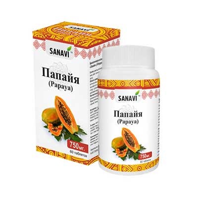 Папайя (оздоровление системы пищеварения) Sanavi 60 табл.