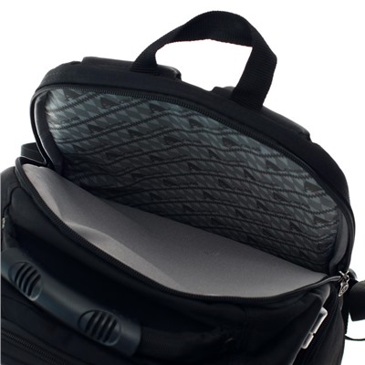 Рюкзак молодежный Across Merlin, эргономичная спинка, 43 х 30 х 17 см, чёрный