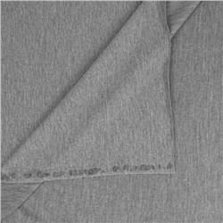Ткань на отрез футер петля с лайкрой 19-12 цвет серый меланж 2