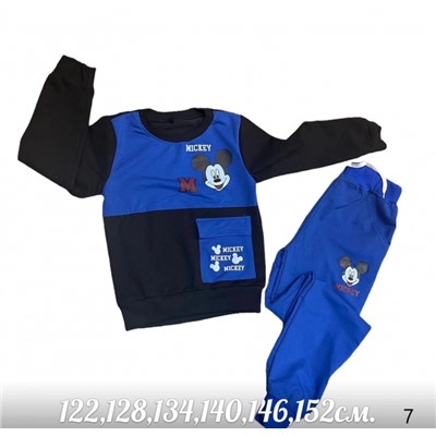Детский костюм кофта микки и брюки черно-синий XI