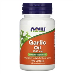 Now Foods, Garlic Oil, 1,500 mg, 100 Softgels