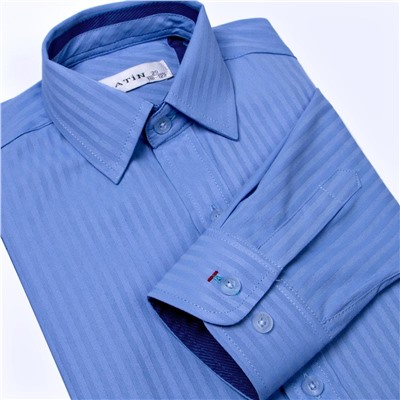 Рубашка Platin голубого цвета длинный рукав для мальчика