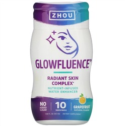 Zhou Nutrition, Glowfluence, Nutrient-Infused Water Enhancer, Grapefruit, 1.69 fl oz (50 ml)
