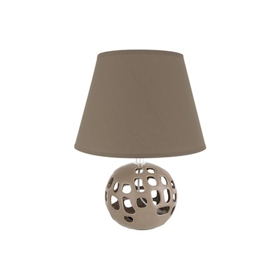 Настольная лампа 25*25*32,5 см "Коричневый шар" + коричневый круглый абажур
