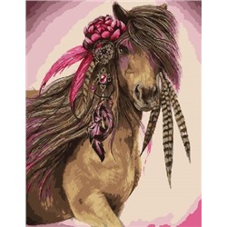 Картина по номерам 40х50 - Гламурная лошадь