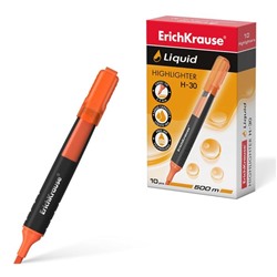 Маркер-текстовыделитель ErichKrause "Liquid H-30", оранжевый, жидкие чернила