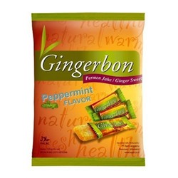 Конфеты имбирные мармеладные со вкусом мяты Ginger Sweets Peppermint Flavor Gingerbon 125 гр.