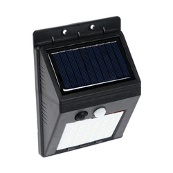 Садовый светильник на солнечной батарее с датчиком движения, накладной, 9.5 × 13 × 5 см, 30 LED, свечение белое