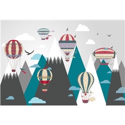 Фотообои «Воздушные шары в горах»