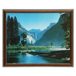 Картина "Река в горах"  35х28 (38х31) см