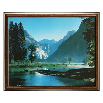 Картина "Река в горах"  35х28 (38х31) см