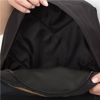 Рюкзак молодёжный «Мона Лиза», 33х13х37 см, отдел на молнии, наружный карман, цвет чёрный