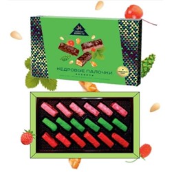 Кедровые палочки ассорти (яблоко, шишка, земляника) «Сибирские конфеты» 110 г