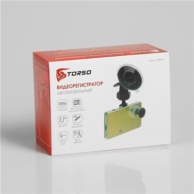 Видеорегистратор TORSO Premium, HD 1920×1080P, TFT 2.7, обзор 90°