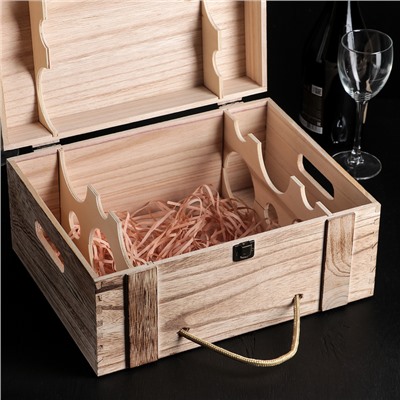 Ящик для хранения вина «Бергамо» 35×27×18,5 см, на 6 бутылок